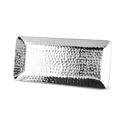 Karaca Home Loren Rectangular Silver Tray 33 x 15 cm, 300.23.01.0039