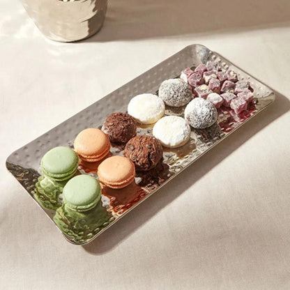 Karaca Home Loren Rectangular Silver Tray 33 x 15 cm, 300.23.01.0039