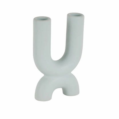 Karaca Home Martina Set of 2 Decorative Candlesticks - Light Blue, 300.23.01.0521