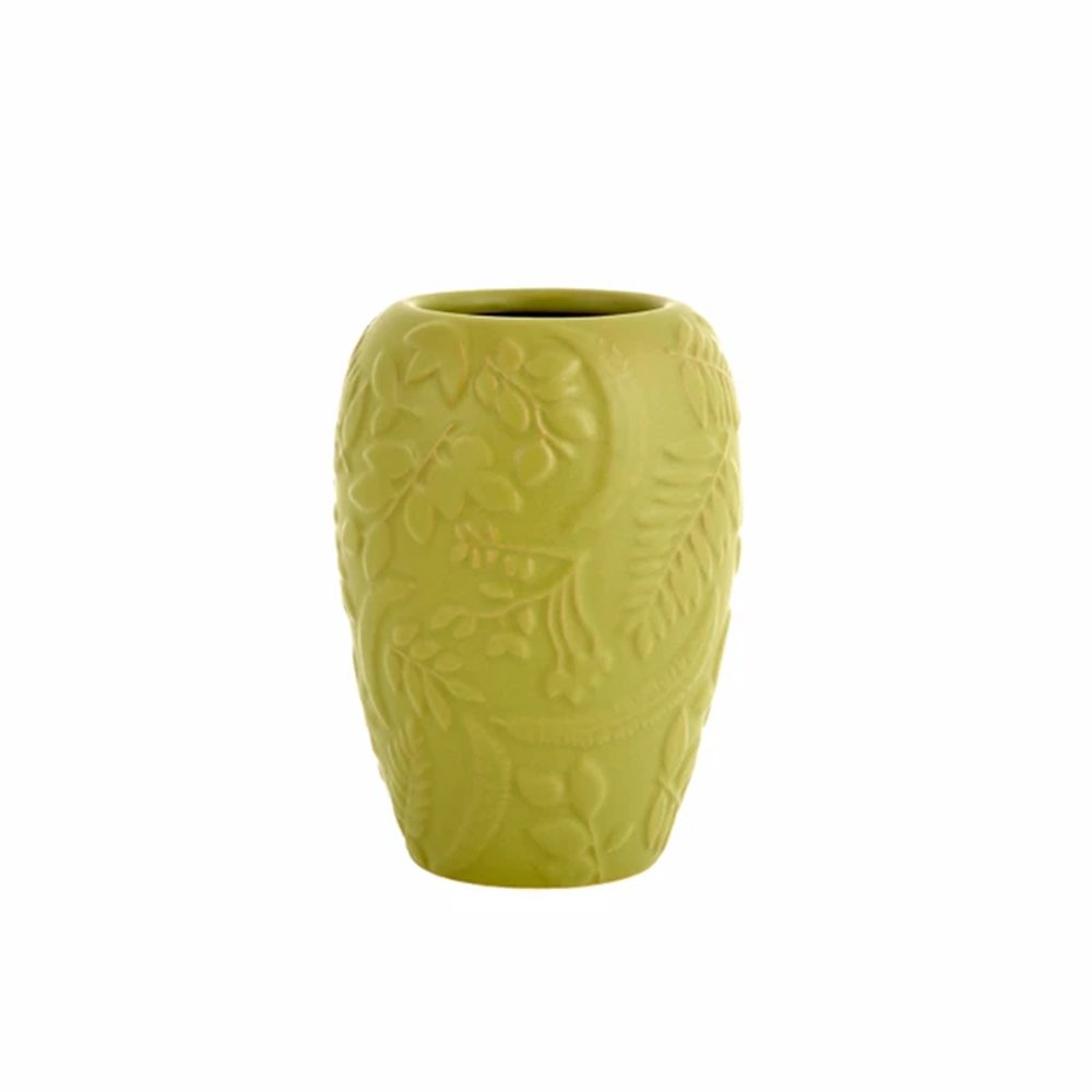 Karaca Home Madelyn Cylindrical Green Vase 17 cm, 300.23.01.0544