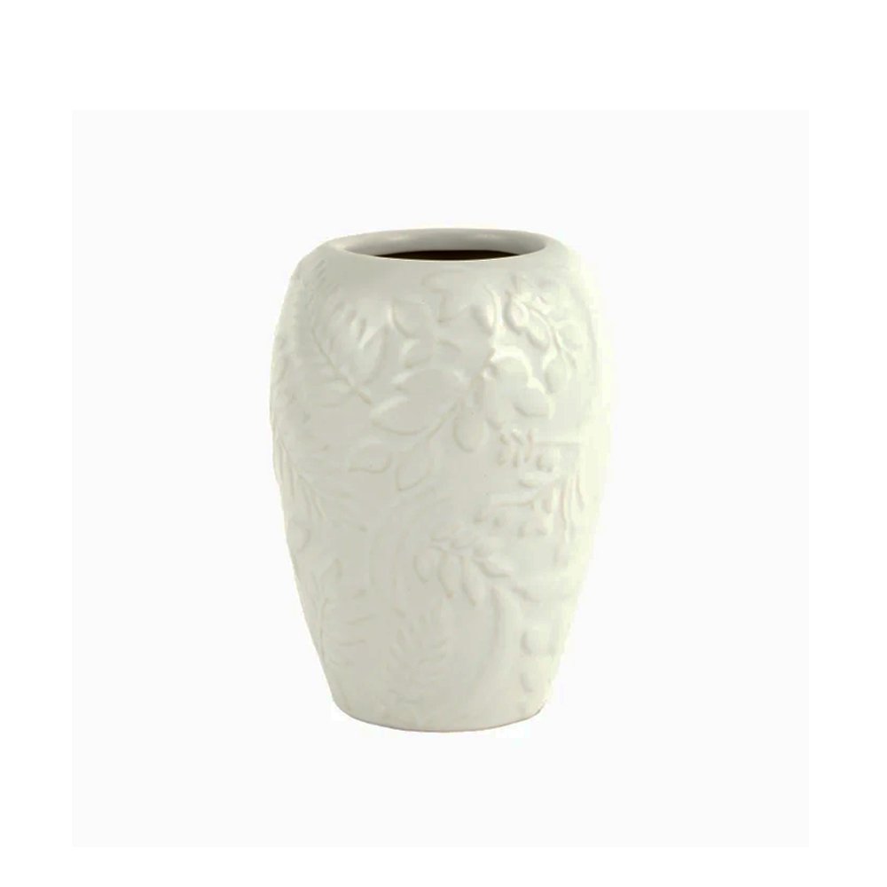 Karaca Home Madelyn Cylindrical White Vase 17 cm, 300.23.01.0545