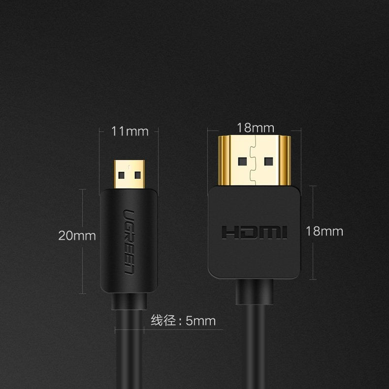Ugreen, 4K Micro Hdmi Male To Hdmi Male Cable, Premium Quality, Durable Design & Excellent Flexibility Ugreen Hd127 - 30102