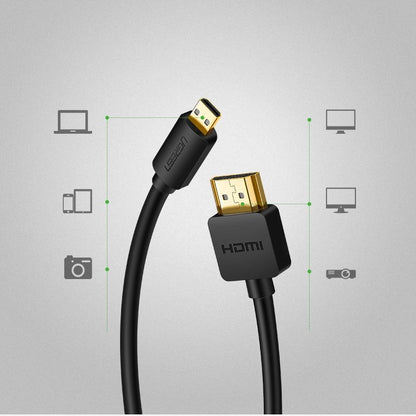 Ugreen, 4K Micro Hdmi Male To Hdmi Male Cable, Premium Quality, Durable Design & Excellent Flexibility Ugreen Hd127 - 30102