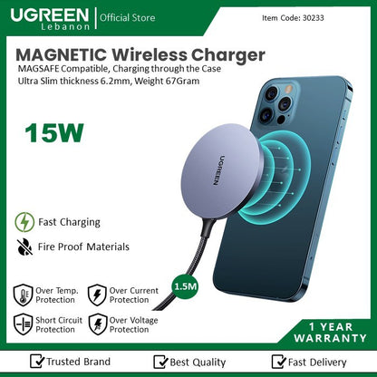 Ugreen, 15W Magnetic Wireless Charger Ugreen Cd245 - 30233