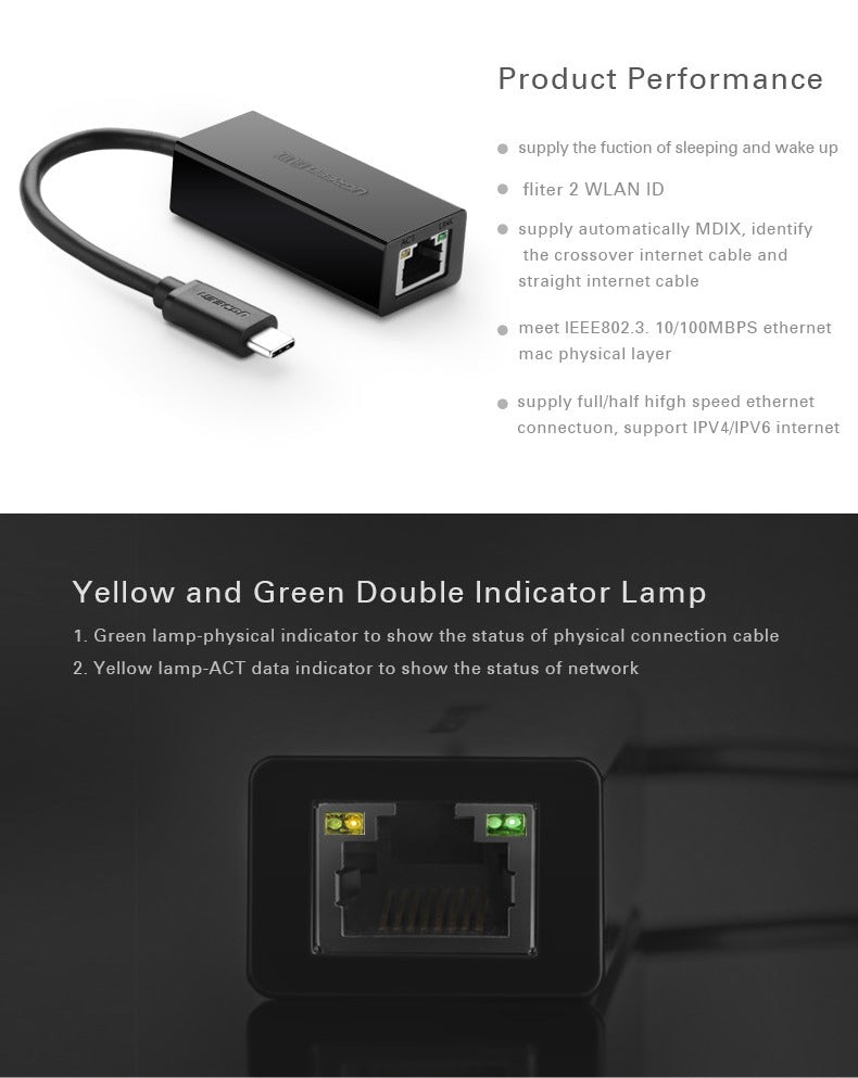 Ugreen, Usb-C To Ethernet Adapter Ugreen 30287