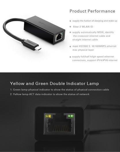 Ugreen, Usb-C To Ethernet Adapter Ugreen 30287