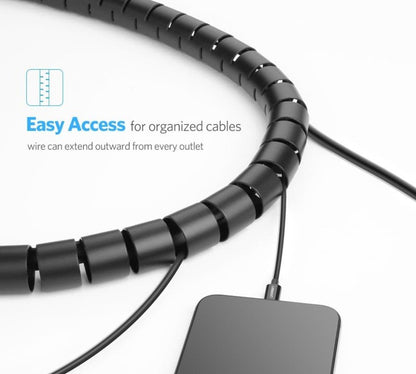 Spiral Cable Zipper Organizer Tube 3M, G171:X171Flexible And Can Be Cut Ugreen Lp121-30819