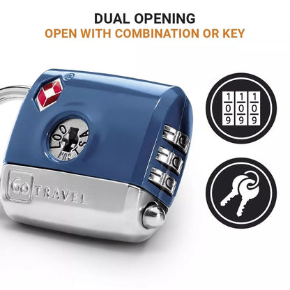 Go Travel, Dual Combi Key Padlock TSA