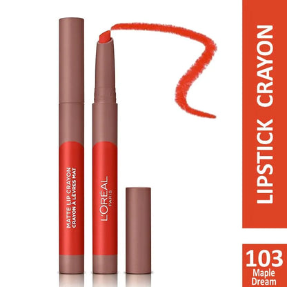 L'Oreal Paris, Infallible Matte Lasting Wear & Smudge Resistant Lip Crayon, 103 Maple Dream