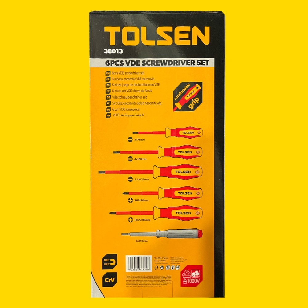 Tolsen, 6pcs VDE/GS Certified Screwdrivers