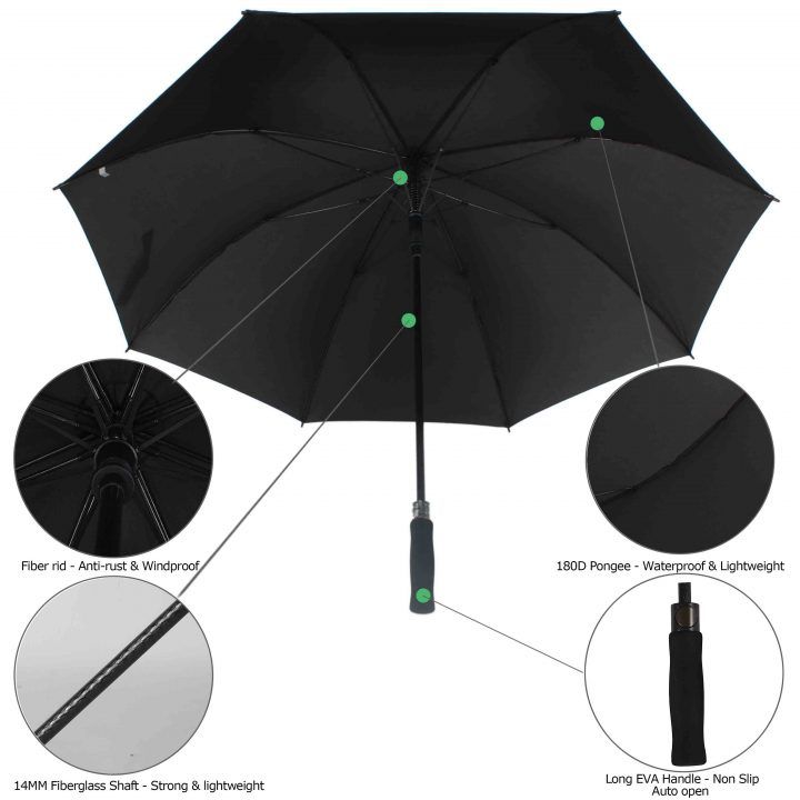 Susino, Golf Umbrella, 3991, Black
