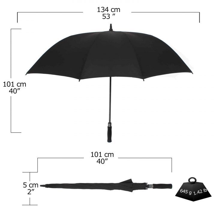 Susino, Golf Umbrella, 3991, Black