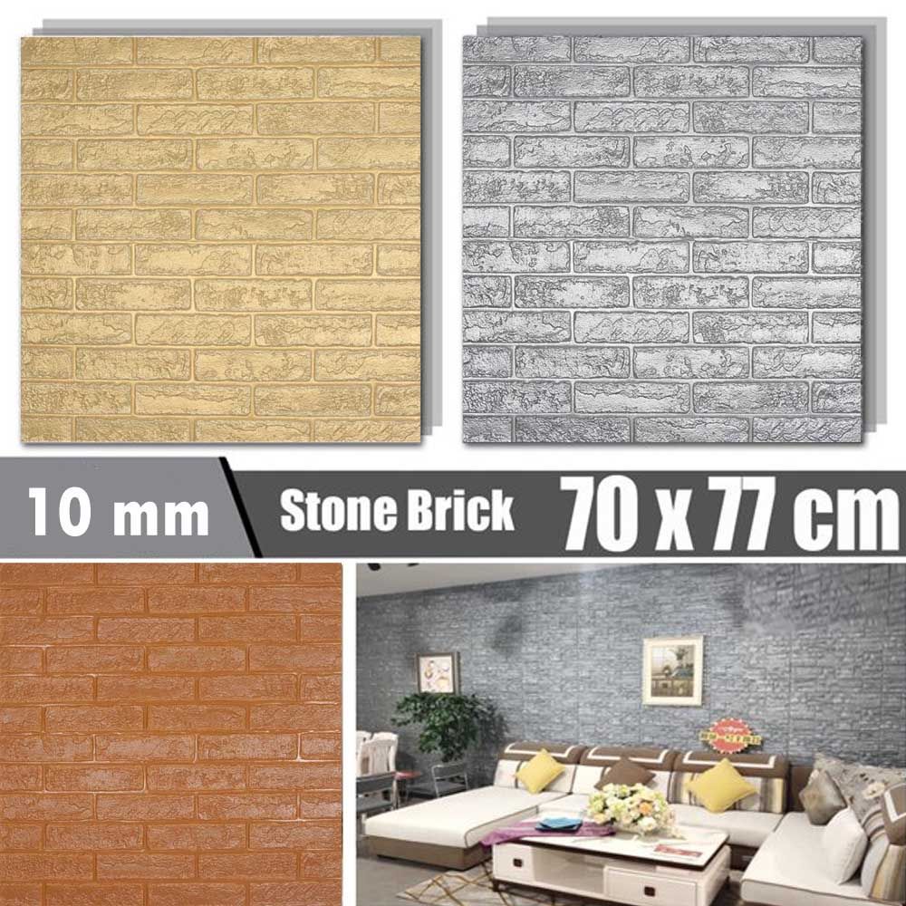 3D, Foam Wall Sticker, Bricks 10Mm, Available In Different Colors