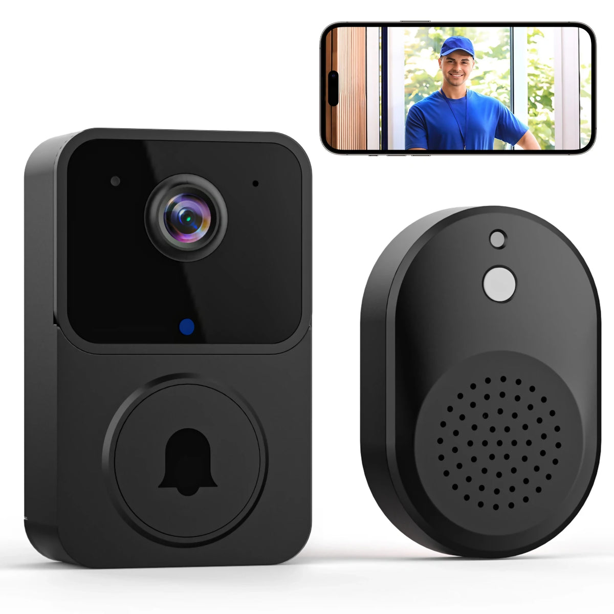 Mini Wireless Doorbell – Compact Door Chime for Home, Office & Apartment