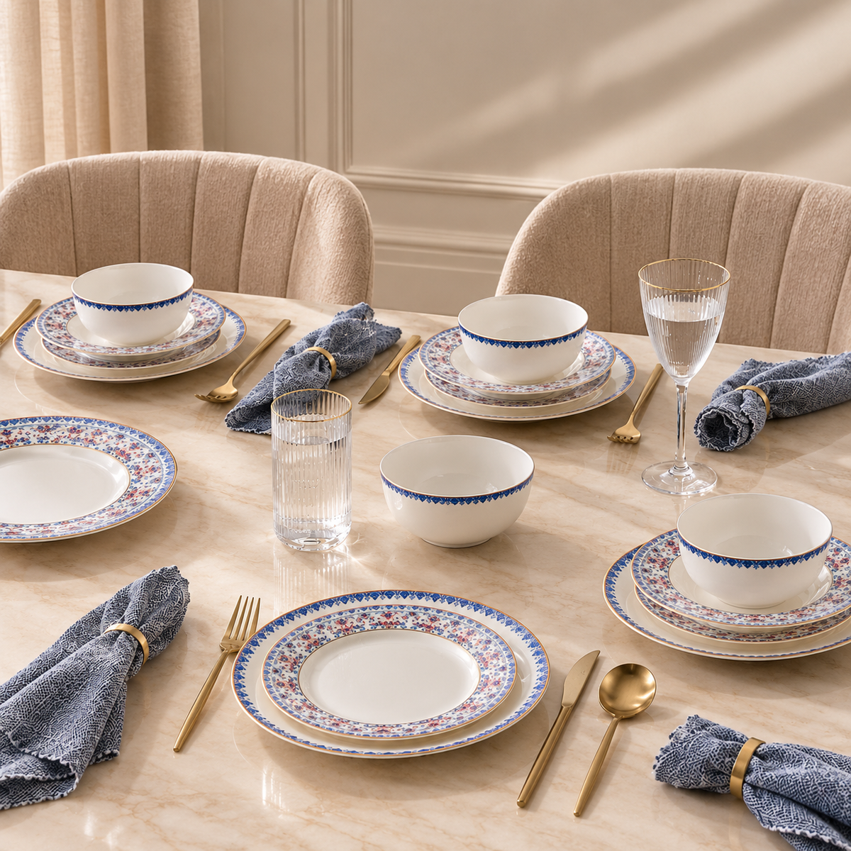 Karaca Forever Bone Melen 24-Piece Dinner Set for 6 People, 8683650361831
