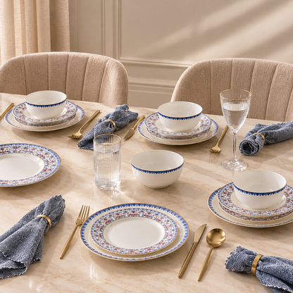 Karaca Forever Bone Melen 24-Piece Dinner Set for 6 People, 8683650361831