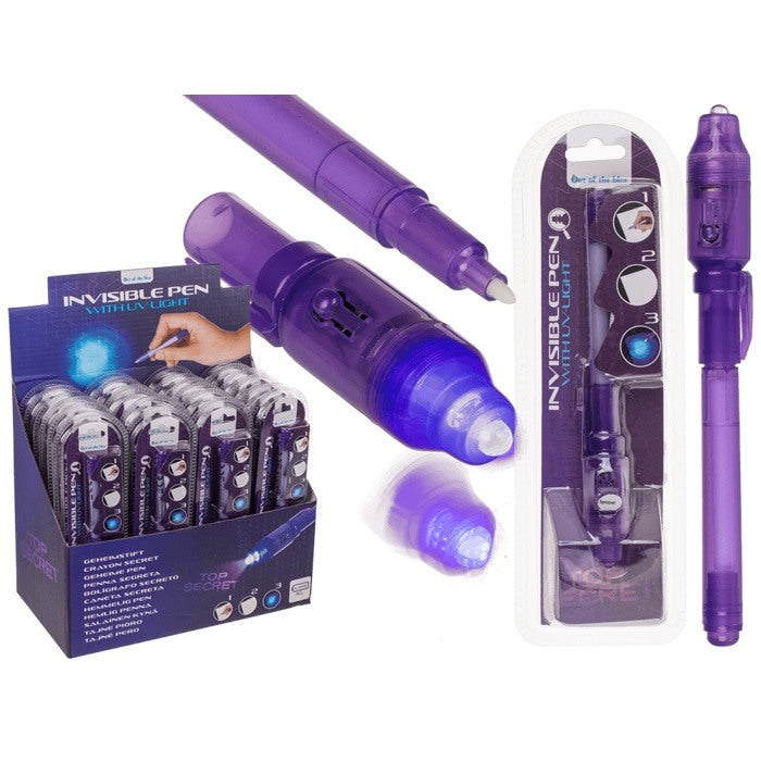 Out Of The Blue, Secret Message Pen With Invisible Ink & Uv-Light#29/3284 In Blister Card