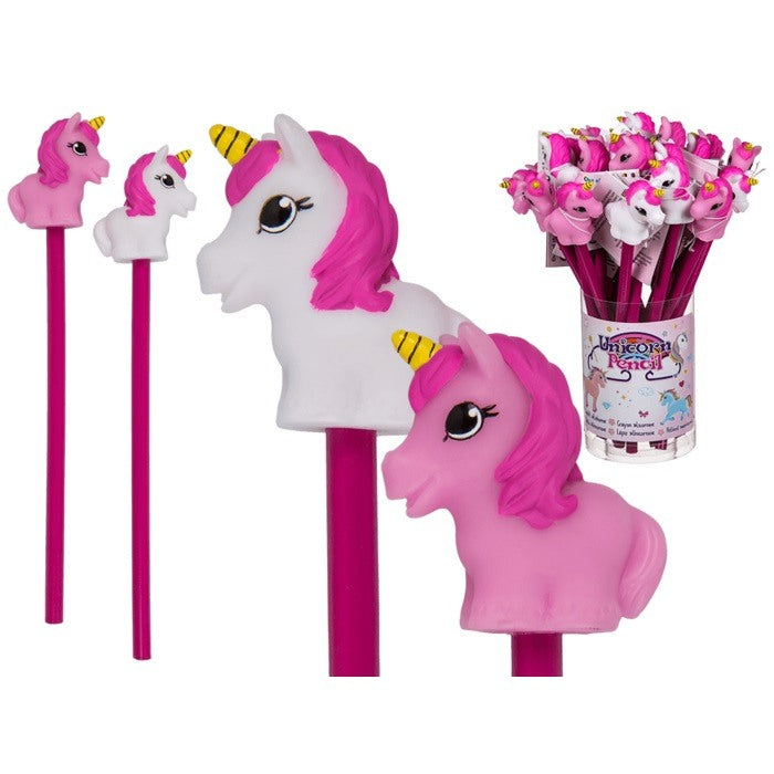 Out Of The Blue, Pencil With Topper Unicorn Plastic Assorted 1 Piece/ Pack #29/3094.