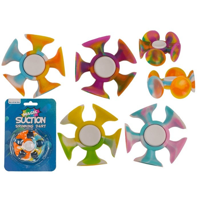 Out Of The Blue, Silicone Magic Suction Spinning Dart Multicolor Color#61/6687.