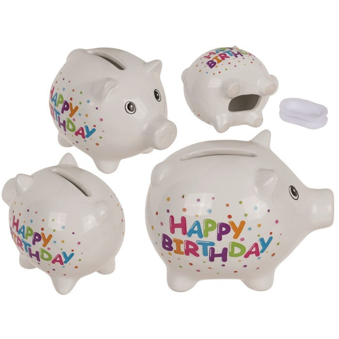 Out Of The Blue, Ceramic Saving Bank 'Happy Birthday' 8.8 Cm #719229.
