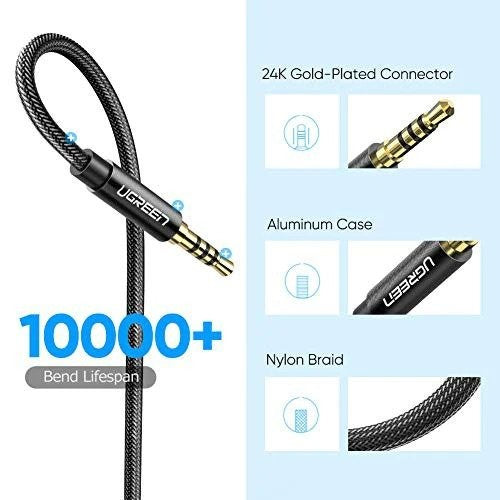 Ugreen, 3.5Mm Male To Female Extension Audio Cable - Nylon Braided Ugreen Av118 - 40674