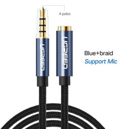 Ugreen, 3.5Mm Male To Female Extension Audio Cable - Nylon Braided Ugreen Av118 - 40674