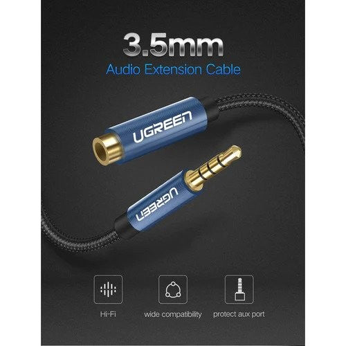 Ugreen, 3.5Mm Male To Female Extension Audio Cable - Nylon Braided Ugreen Av118 - 40674