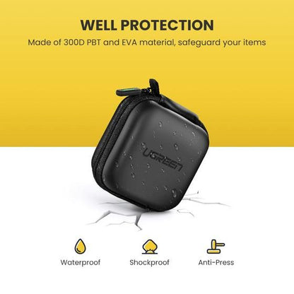 Ugreen, Waterproof Small Size Case For Earphone, Cable, Charger, Earbuds & Memory Card