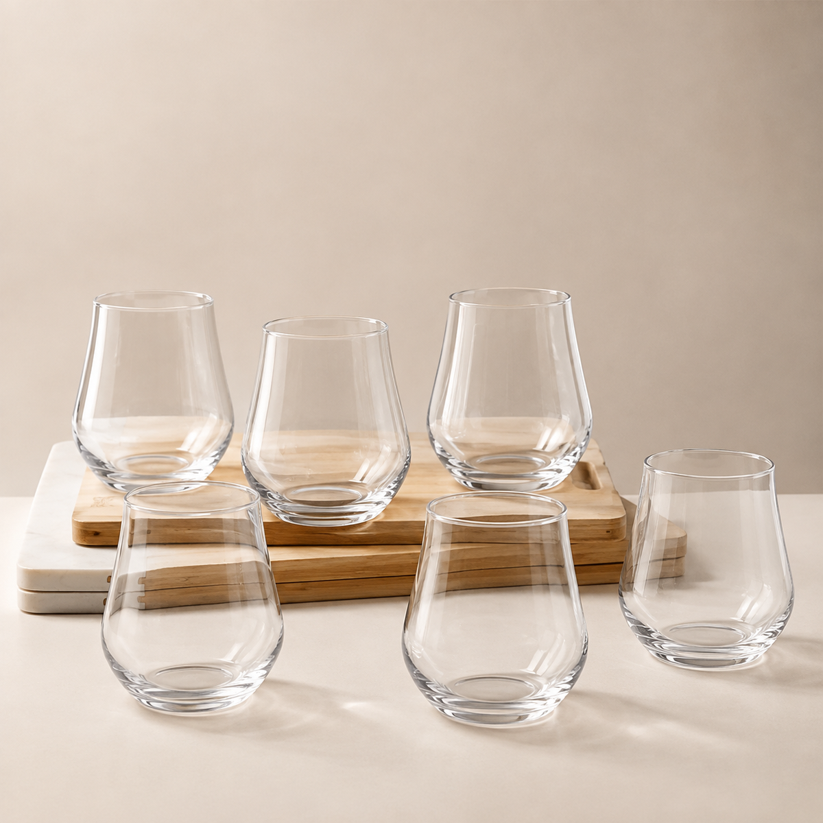 Karaca Even 6-Piece Transparent Glass Set – 350 ml, 153.03.08.3202
