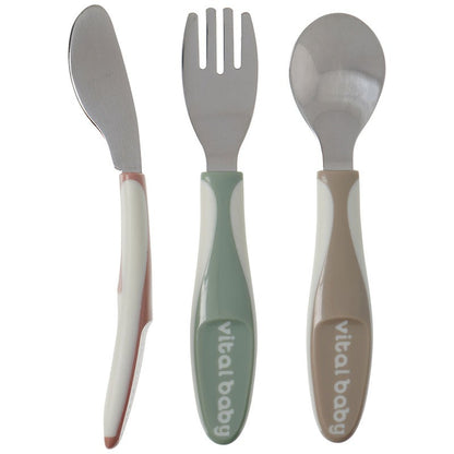 Vital Baby, Nourish Big Kid Cutlery 3pk - Natural