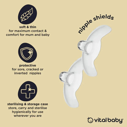Vital Baby, Nurture Protect & Care Nipple Shields 2pk-