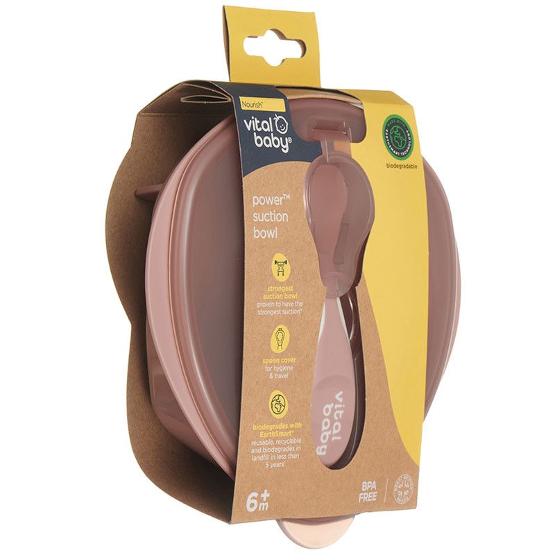 Vital Baby, Nourish Power Suction Bowl- Natural Moss, Available in Different Colors