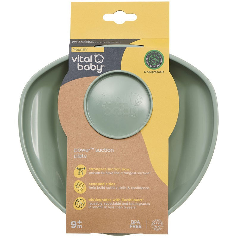 Vital Baby, Nourish Power Suction Plate-Natural Grape, Available in Different Colors