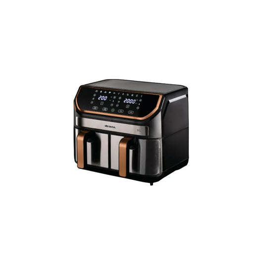 Ariete, Dual Air Fryer 9L, 2100W, Stainless Steel-Pink Gold, 4625/01