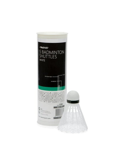 AVENTO 5 BADMINTON SHUTTLES WHITE