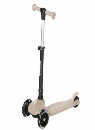 Sparkling Led Flashing Wheels Child Scooter Nude Pink