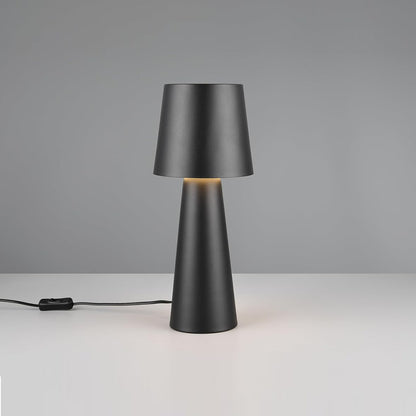 Black Metal Table Lamp 23 cm, Minimalist Design, 3 Light Levels, SK1951426