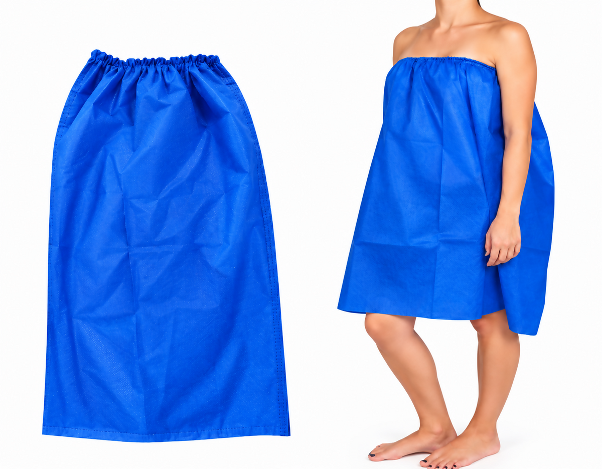 Disposable Tube Gown Blue – Pack of 6 Pieces for Spa, Clinic & Salon