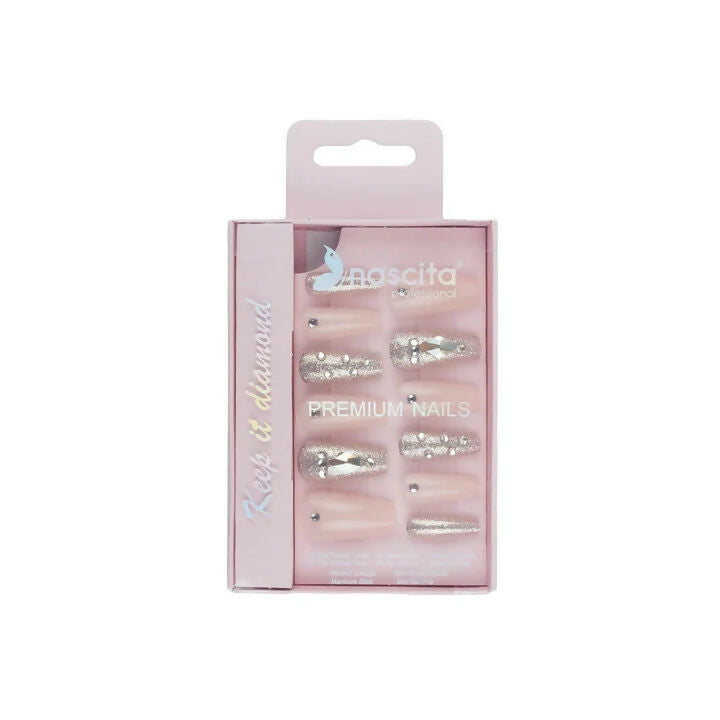Nascita Premium Diamond Artificial Nails Set 289 Pack of 12