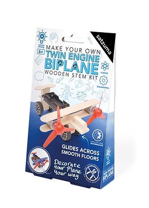 Satzuma, Make Your Own Twin Engine Biplane #STEM-002.