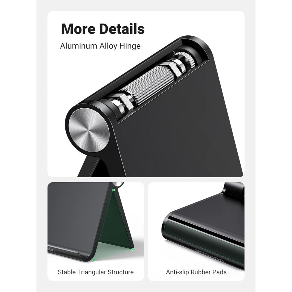Ugreen, Multi-Angle Phone And Tablet Stand & Foldable Holder, High Quality (Black) Ugreen Lp115 - 50748