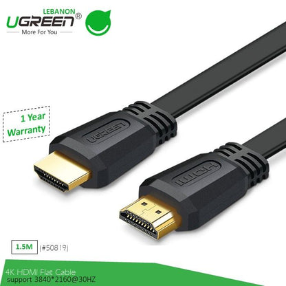 Ugreen, 4K Hdmi 2.0 Flat Cable, Available in Different Sizes