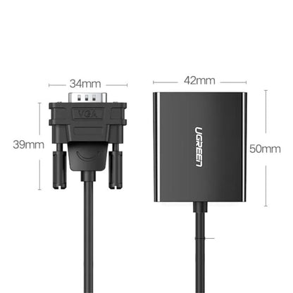 Ugreen, Vga To Hdmi Adapter Cable With 3.5Mm Audio Full Hd And Usb-C Power Port Ugreen Cm513 - 50945