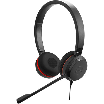 Jabra, EVOLVE 30 II  MS Stereo USB-A Corded Headphones for Music & Voice Professional Unified Communicaton Headset, leather earcushion, Black  Microsoft optimized