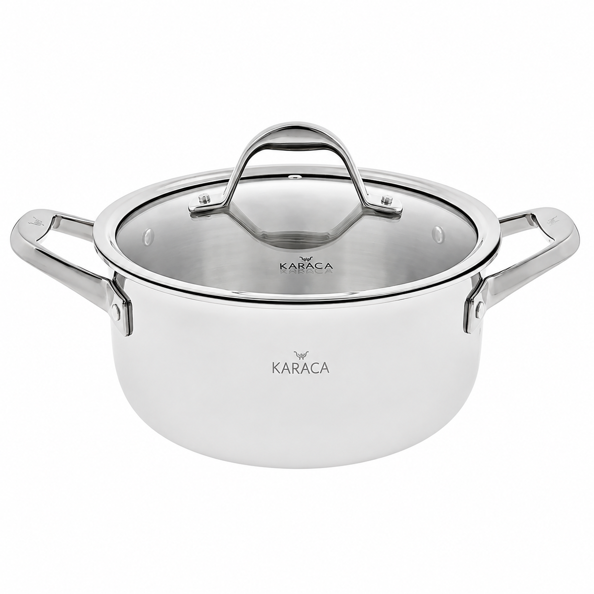 Karaca 3Ply PowerSteel 316+ Stainless Steel Pot 24 cm, 153.03.08.0551