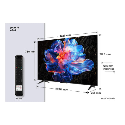 TCL 55-Inch 4K HDR LED Smart Google TV, 55V6C