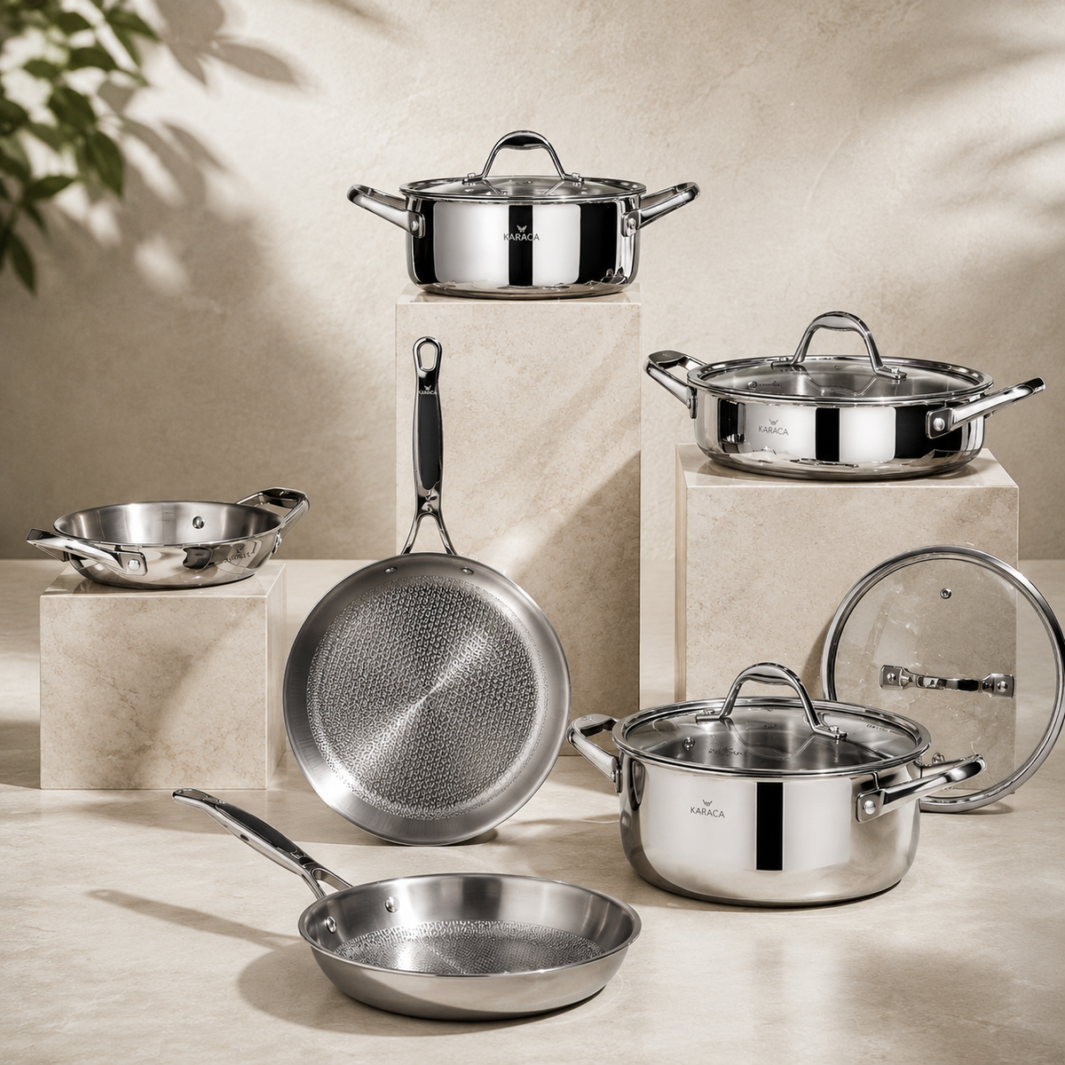 Karaca Powersteel 316+ 3Ply Stainless Steel Induction Frying Pan 30 cm, 153.03.08.0559