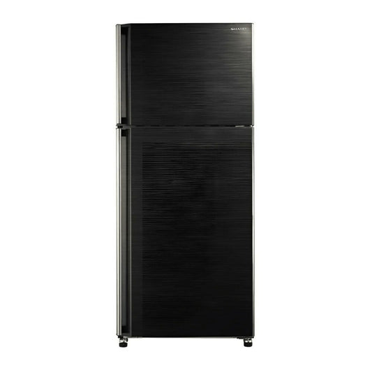 Sharp Fridge Top Mount, 2 Doors - HxWxD: 167x70x72cm - [Black], SHP-SJ58CBK