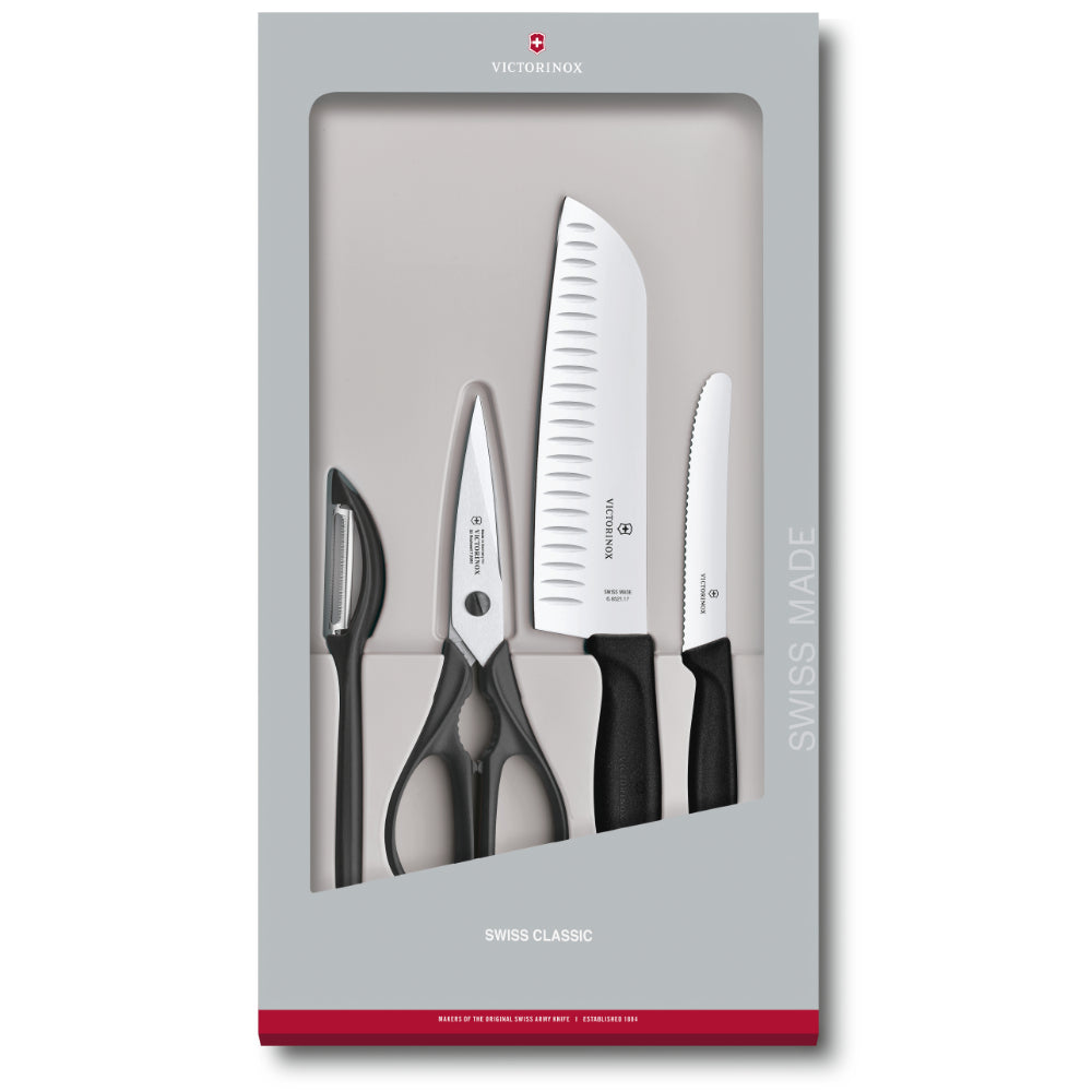 Victorinox Swiss Classic Kitchen Set, 4 Pieces [Black], 6.7133.4G