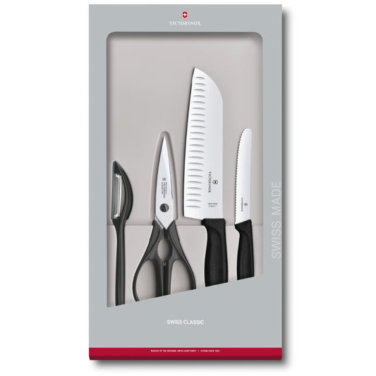 Victorinox Swiss Classic Kitchen Set, 4 Pieces [Black], 6.7133.4G